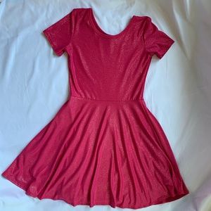 Sparkly Pink Skater Dress